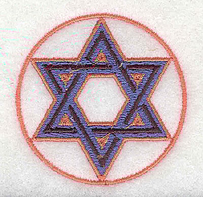 Embroidery Design: Star of David<br> 2.00w X 2.00h