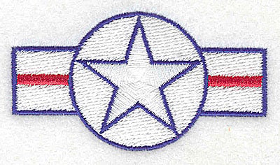 Embroidery Design: U.S.A. Star and stripes<br> 2.94w X 1.56h