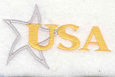 Embroidery Design: USA<br> 3.06w X 1.75h