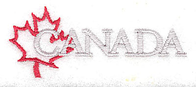 Embroidery Design: Canada<br> 2.94w X 1.13h
