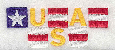 Embroidery Design: USA<br> 3.00w X 1.19h