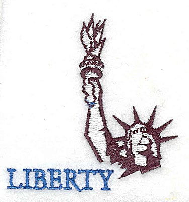 Embroidery Design: Liberty<br> 2.56w X 2.63h