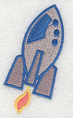 Embroidery Design: Rocket ship<br> 1.56w X 2.81h