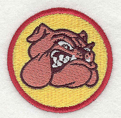 Embroidery Design: Bulldog head<br> 2.19w X 2.19h
