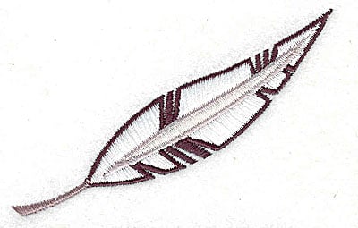 Embroidery Design: Feather<br> 3.13w X 2.19h