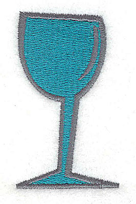 Embroidery Design: Wine Glass<br> 1.44w X 2.44h