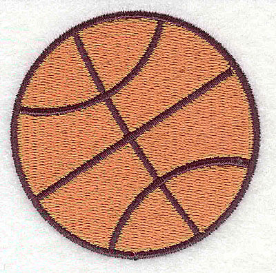 Embroidery Design: Basketball<br> 2.44w X 2.44h