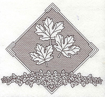 Embroidery Design: Maple leaves<br> 7.81w X 7.00h