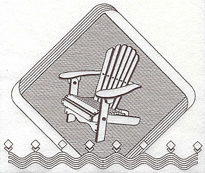 Embroidery Design: Muskoka chair<br> 7.88w X 6.56h