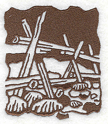 Embroidery Design: Wooden fence<br> 2.63w X 3.13h
