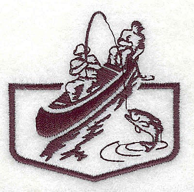 Embroidery Design: Fishermen in boat<br> 2.31w X 2.31h