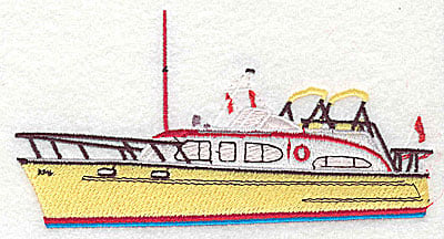 Embroidery Design: Yacht<br> 5.19w X 2.69h