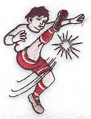 Embroidery Design: Soccer Player<br> 2.00w X 2.69h