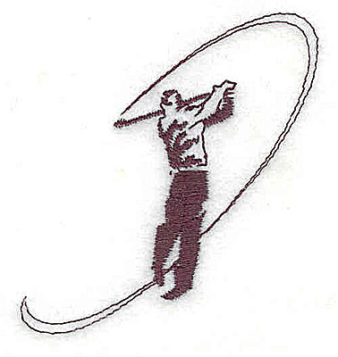 Embroidery Design: Golfer<br> 2.25w X 2.25h