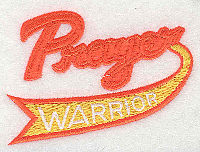 Embroidery Design: Prayer Warrior<br> 3.56w X 2.62h