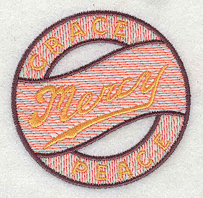 Embroidery Design: Grace mercy peace<br> 2.69w X 2.69h