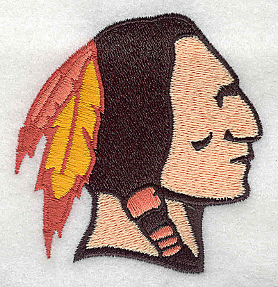 Embroidery Design: Indian head<br> 2.75w X 2.88h