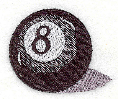 Embroidery Design: Eight ball<br> 2.44w X 2.00h | Embroidery Legacy Embroidery Design: Eight ball<br> 2.44w X 2.00h
