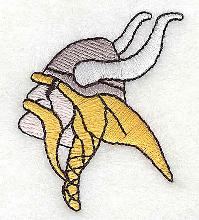 Embroidery Design: Viking head<br> 1.69w X 2.06h