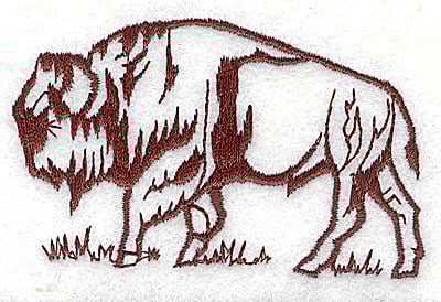 Embroidery Design: Bison<br> 3.06w X 1.94h | Embroidery Legacy Embroidery Design: Bison<br> 3.06w X 1.94h