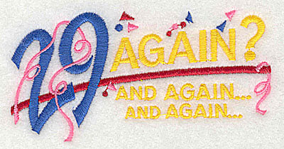 Embroidery Design: 29 Again and again<br> 4.06w X 2.06h