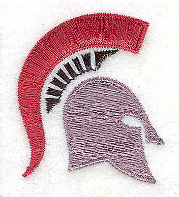 Embroidery Design: Trojan Helmet<br> 1.50w X 1.81h