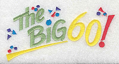 Embroidery Design: The Big 60<br> 4.06w X 2.13h