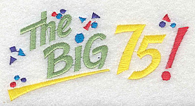 Embroidery Design: The Big 75<br> 4.06w X 2.13h