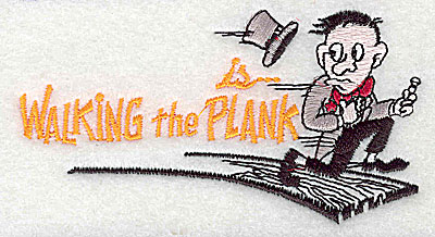 Embroidery Design: Walking the Plank<br> 4.19w X 2.25h