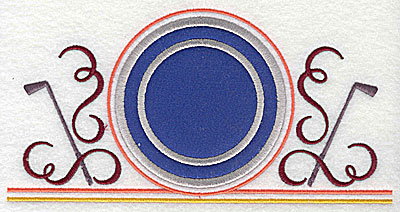 Embroidery Design: Golf applique<br> 7.81w X 3.94h