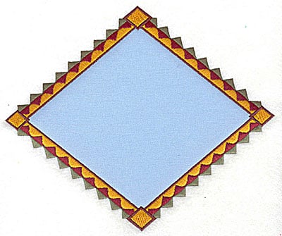 Embroidery Design: Triangular applique<br> 7.62w X 6.38h