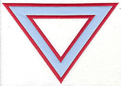 Embroidery Design: Triangle applique<br> 7.75w X 5.38h