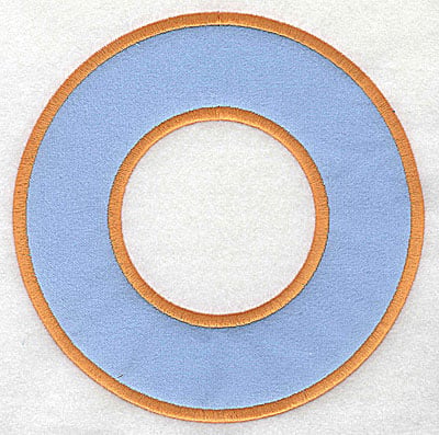 Embroidery Design: Circular applique with cut out<br> 6.75w X 6.75h
