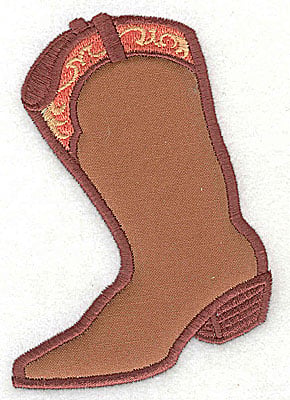 Embroidery Design: Cowboy boot applique<br> 3.00w X 4.31h