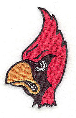 Embroidery Design: Cardinal head<br> 1.56w X 2.56h