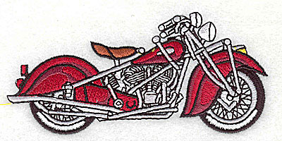 Embroidery Design: Motorcycle <br> 4.13w X 1.94h