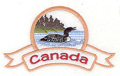 Embroidery Design: Canada Loon<br> 4.13w X 2.38h