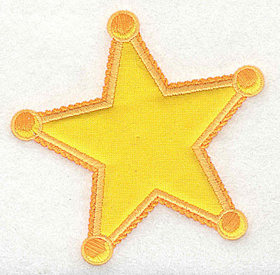 Embroidery Design: Star applique<br> 3.81w X 3.81h