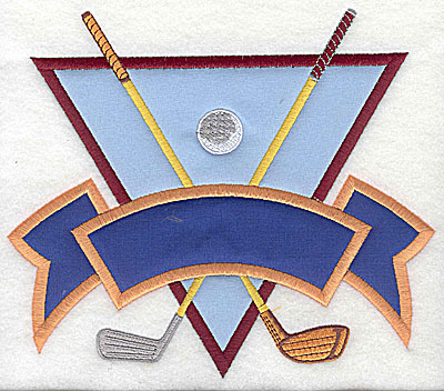 Embroidery Design: Golf applique<br> 7.81w X 6.69h