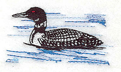Embroidery Design: Loon<br> 2.56w X 1.31h