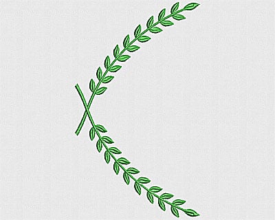 Embroidery Design: Laurels<br> 7.56w X 4.38h