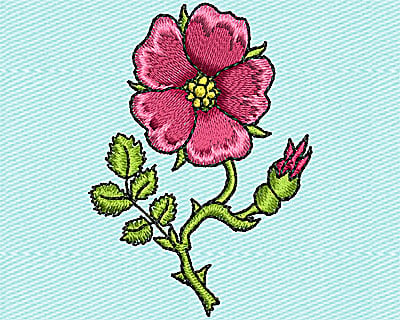 Embroidery Design: Flower <br> 1.19w X 1.63h