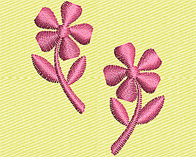 Embroidery Design: Flower Duo<br> 1.13w X 1.31h