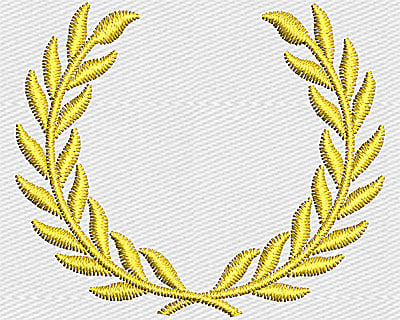 Embroidery Design: Laurel <br> 1.81w X 1.56h