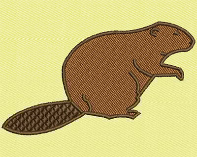 Embroidery Design: Beaver<br> 2.94w X 1.75h