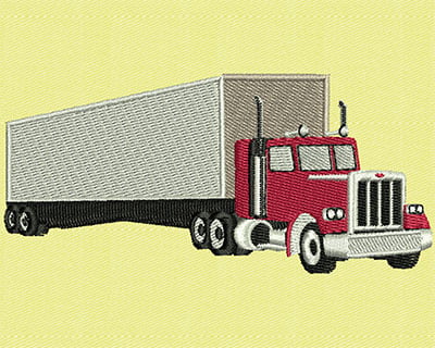 Embroidery Design: Transport Truck Front<br> 3.88w X 1.81h