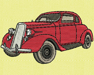 Embroidery Design: Vintage Car<br> 2.19w X 1.25h | Embroidery Legacy Embroidery Design: Vintage Car<br> 2.19w X 1.25h