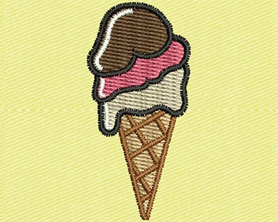 Embroidery Design: Ice Cream Cone<br> 0.75w X 1.56h