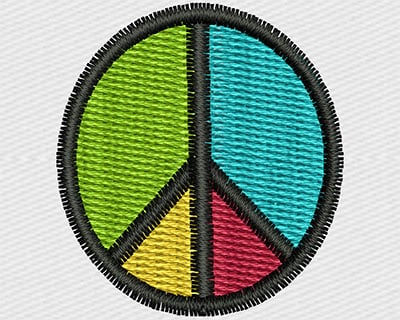 Embroidery Design: Peace Sign<br> 1.06w X 1.19h
