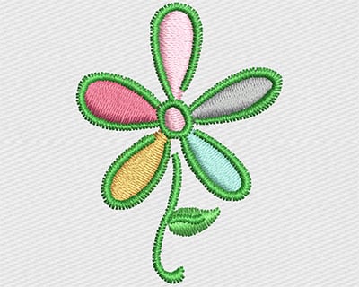 Embroidery Design: Summer Flower<br> 1.06w X 1.44h | Embroidery Legacy Embroidery Design: Summer Flower<br> 1.06w X 1.44h